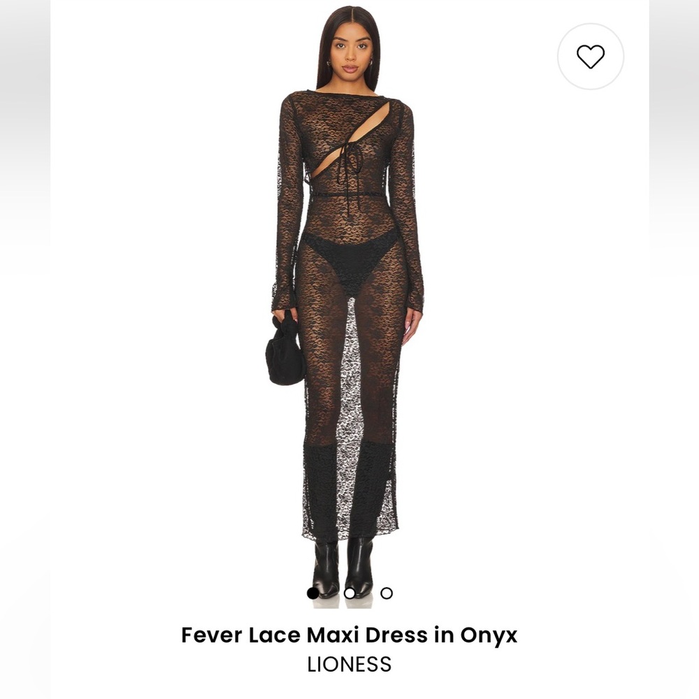 Fever Lace Maxi Dress in Onyx